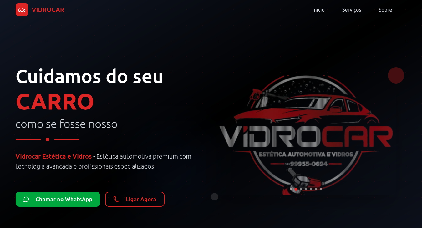 Landing Page - Vidrocar.